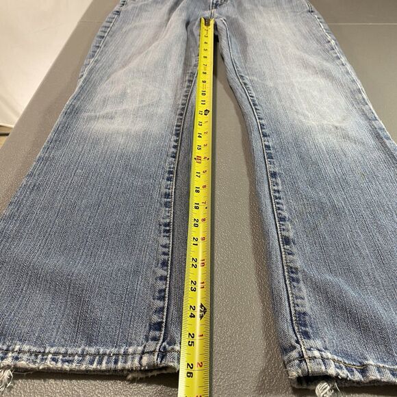 Vintage LEVIS 515 Jeans Nouveau Low Rise Boot Cut Denim Womens 8 Petite 8P Blue - Picture 8 of 9